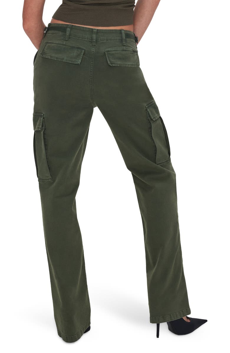 Good American Uniform Brushed Twill Cargo Pants, Alternate, color, 