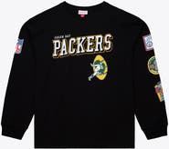 Mitchell & Ness Men's Mitchell & Ness Black Green Bay Packers Big & Tall Training Camp Long Sleeve T-Shirt
