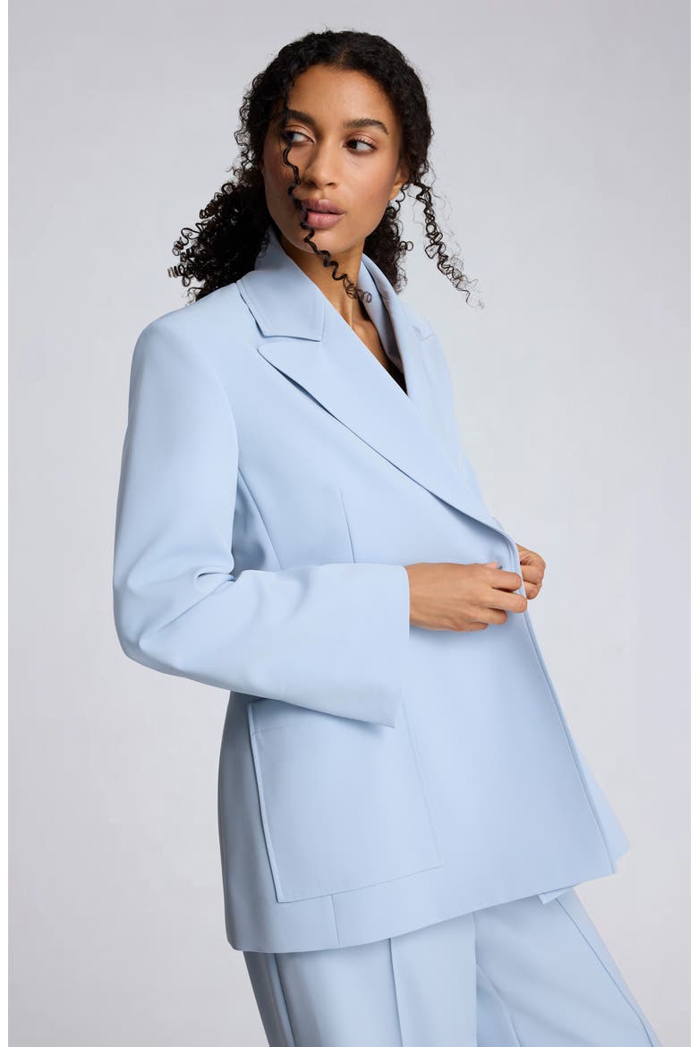 Double Breasted Contour Jacket, Alternate, color, BLUE DAWN