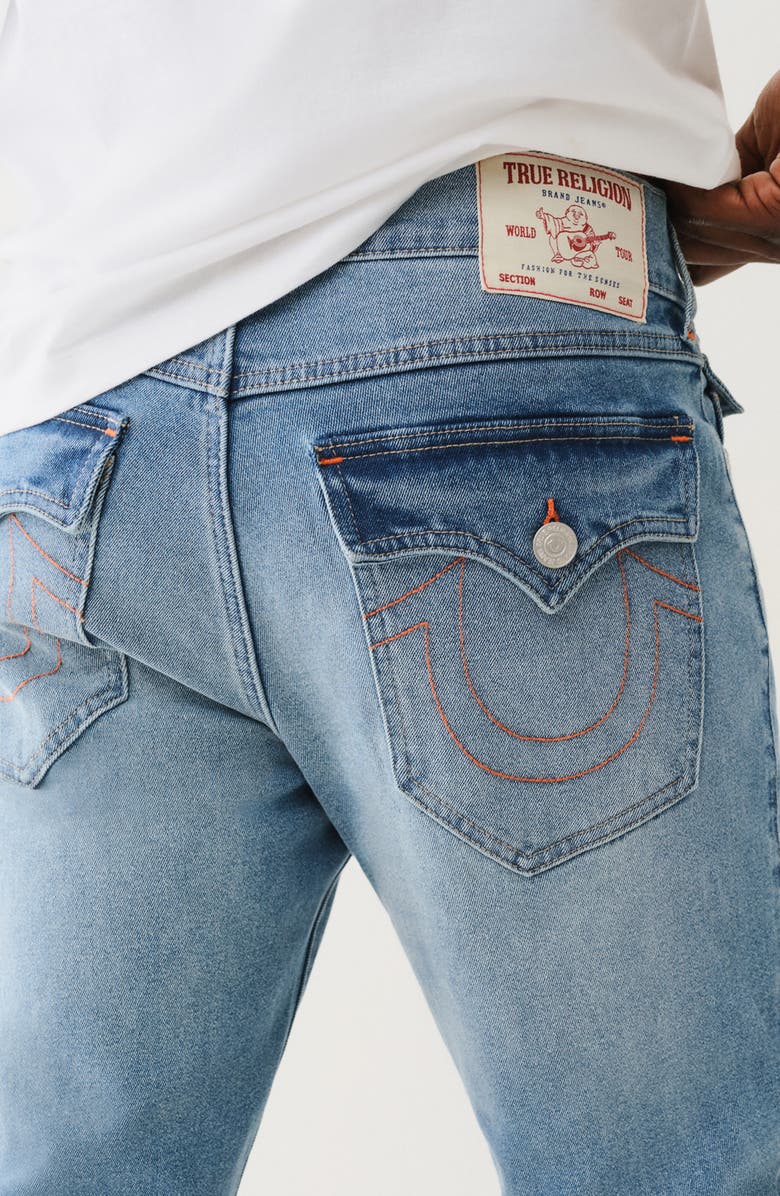 True Religion Ricky Snap Flap Straight Leg Jeans, Alternate, color, Medium Fre