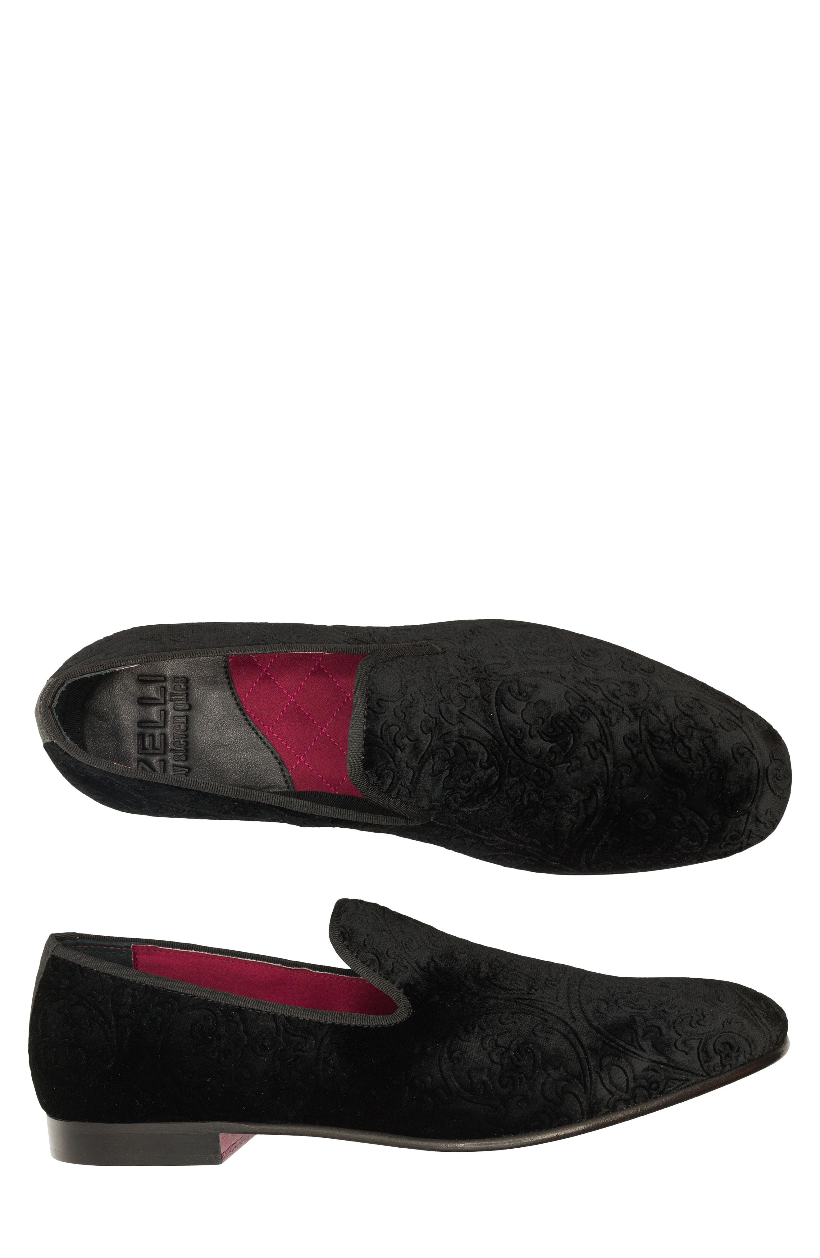 Formal II Velvet Tuxedo Slip-On, Alternate, color, BLACK