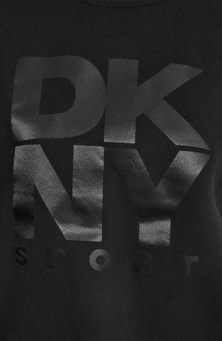 DKNY Stacked Logo Sweatshirt, Alternate, color, Black