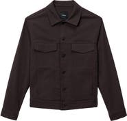 Theory River Cotton Blend Twill Trucker Jacket