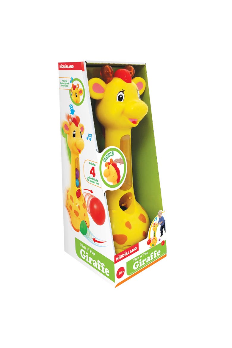 Pick n' Pop Giraffe Interactive Toy Walker, Alternate, color, Yellow