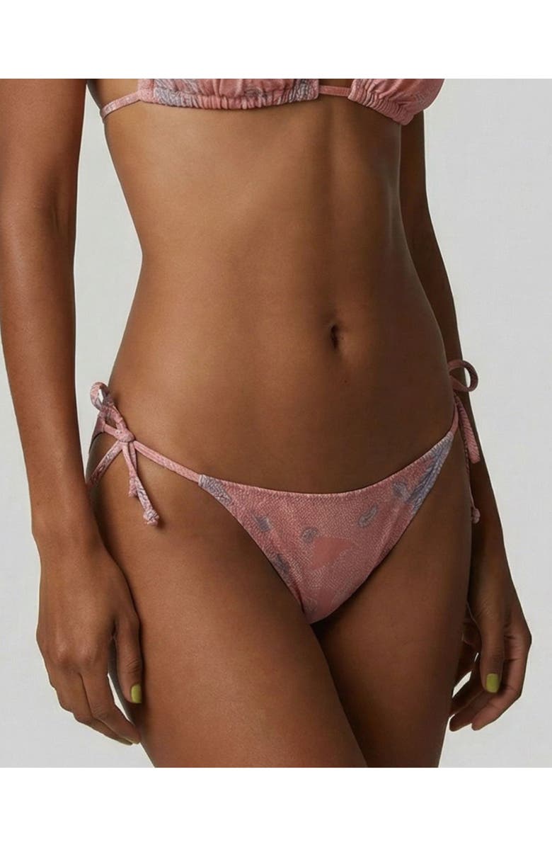 Lords of Harlech Paisley Explosion Womens Bikini Bottom, Alternate, color, Paisley Explosion Coral