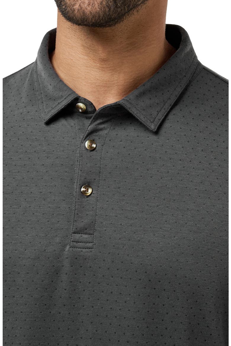 Handsome Town Long Sleeve Polo, Alternate, color, HEATHER BLACK