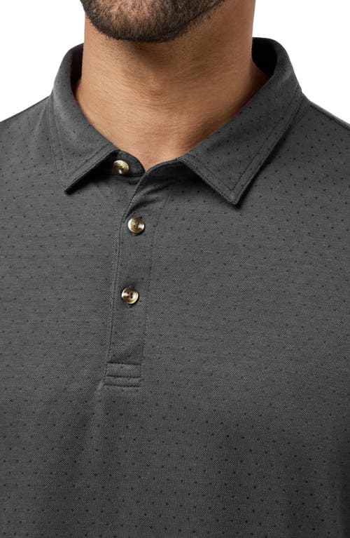 Travismathew Handsome Town Long Sleeve Polo In Black