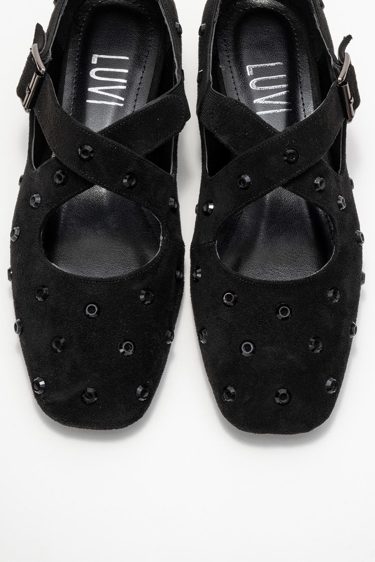 Addison Cross Strap Mary Jane Shoes, Alternate, color, Black Suede Faux Leather