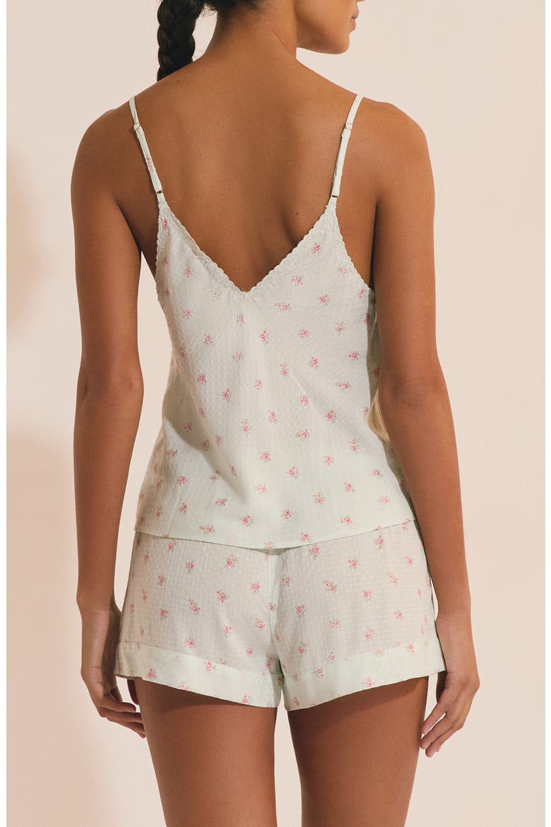 Olivya Caraco Pajama Camisole, Alternate, color, IMP FOND VERT