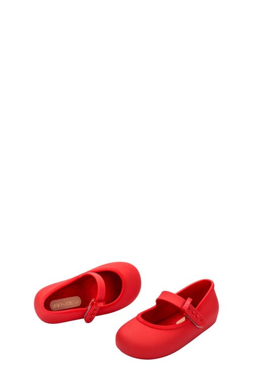 Mini Melissa Kids' Soft Ballerina Mary Jane Flat In Red