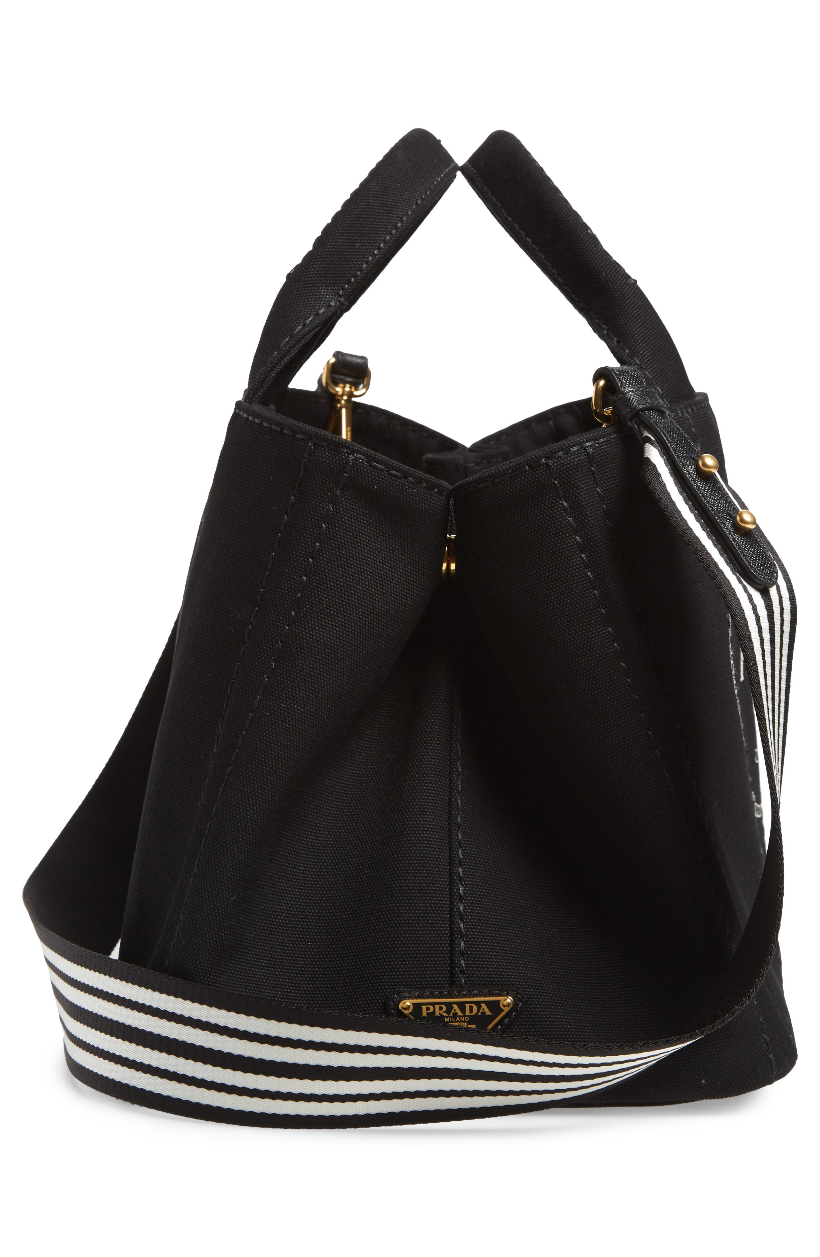Medium Canapa Canvas Tote, Alternate, color, BLACK/ TALCO