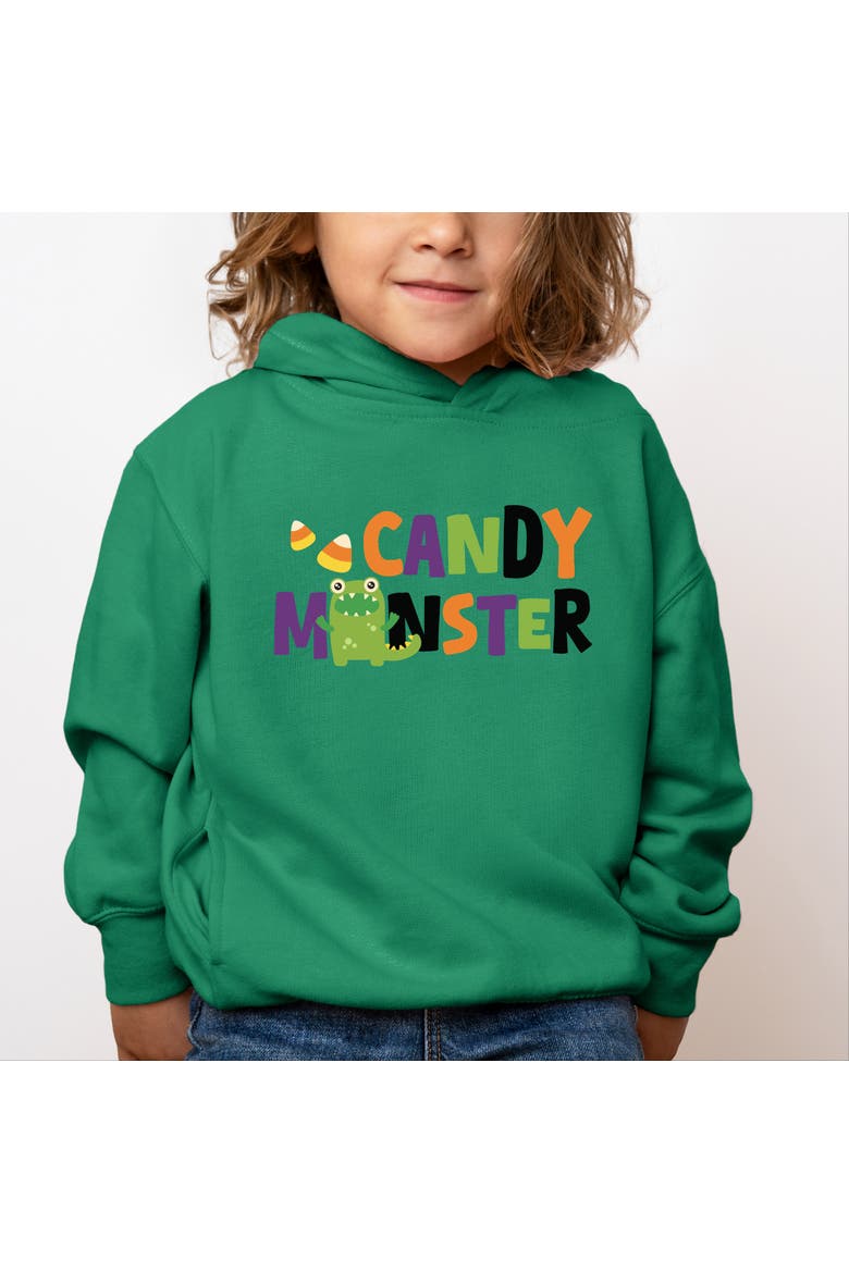 Candy Monster Colorful Toddler Hoodie, Main, color, Kelly