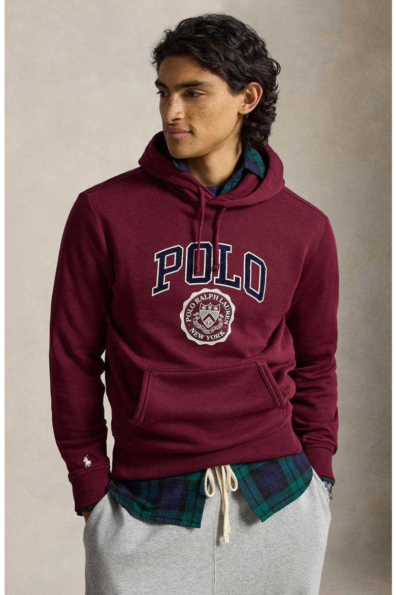 Graphic Pullover Hoodie, Alternate, color, RED