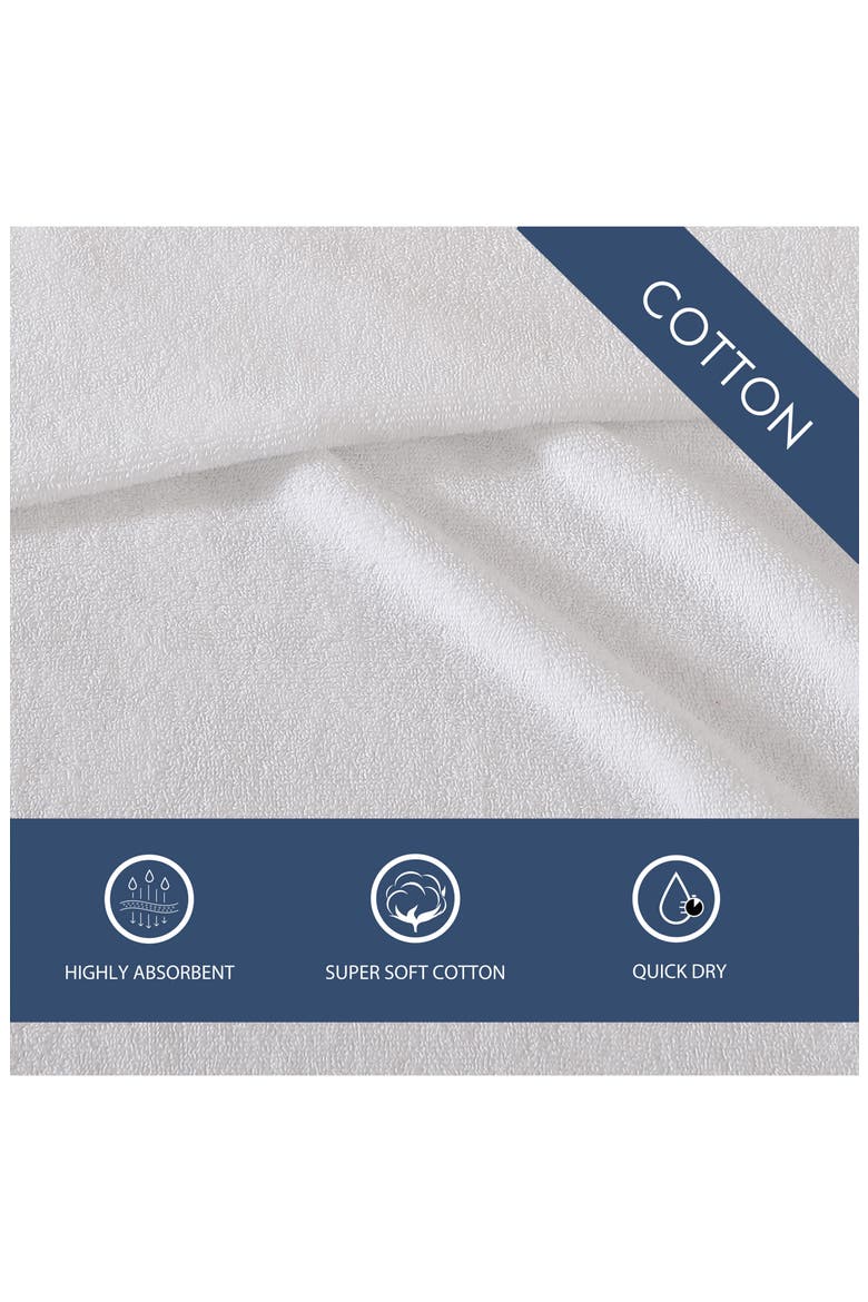 Island Retreat Set of 12 Washcloths, Alternate, color, WHITE