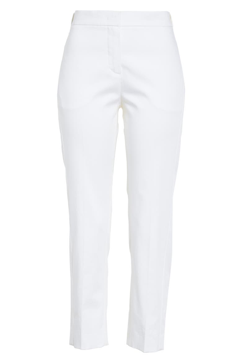 Papy Crop Stretch Cotton Pants, Alternate, color, OPTICAL WHITE