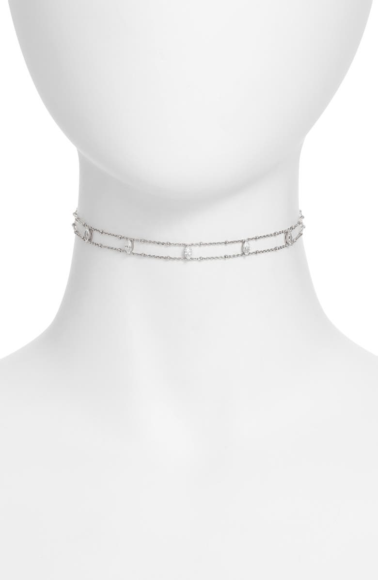 Nadri Crystal Multistrand Choker, Main, color, 