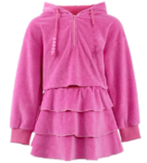 Sweet Sorbet Ruffle Terry Hoodie and Ruffle Skirt Set