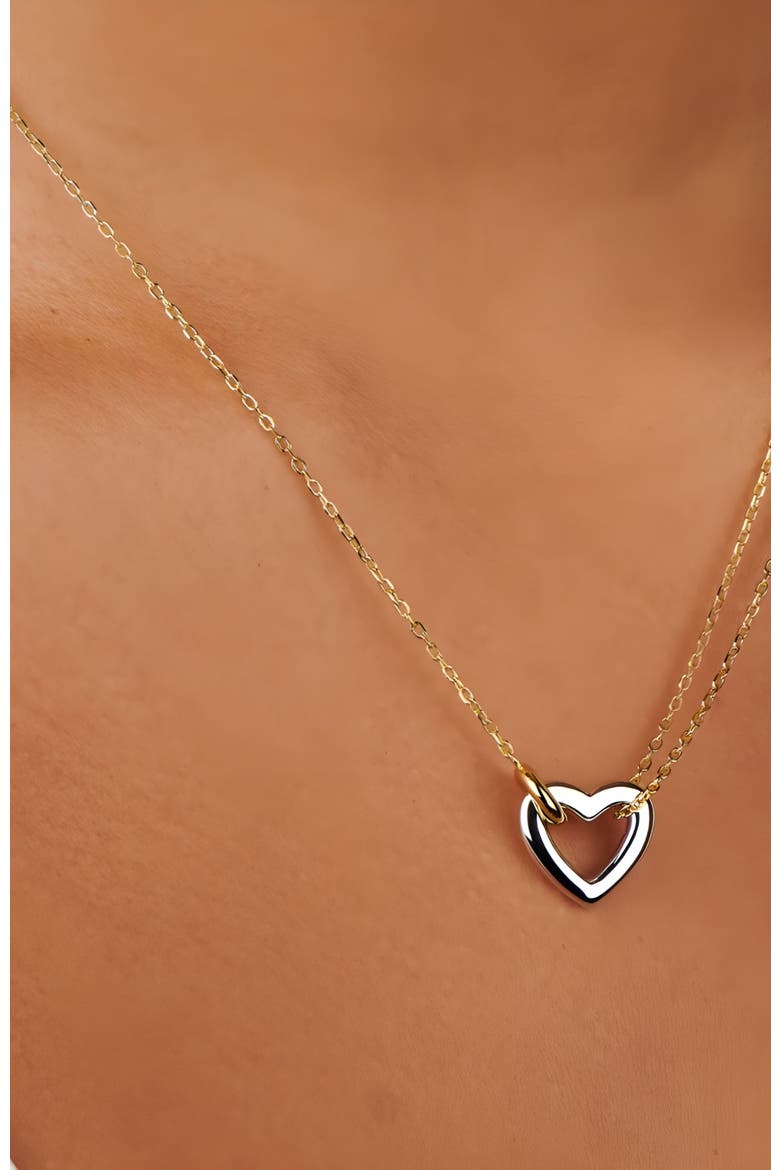 Emma Heart Necklace, Alternate, color, Silver / Gold