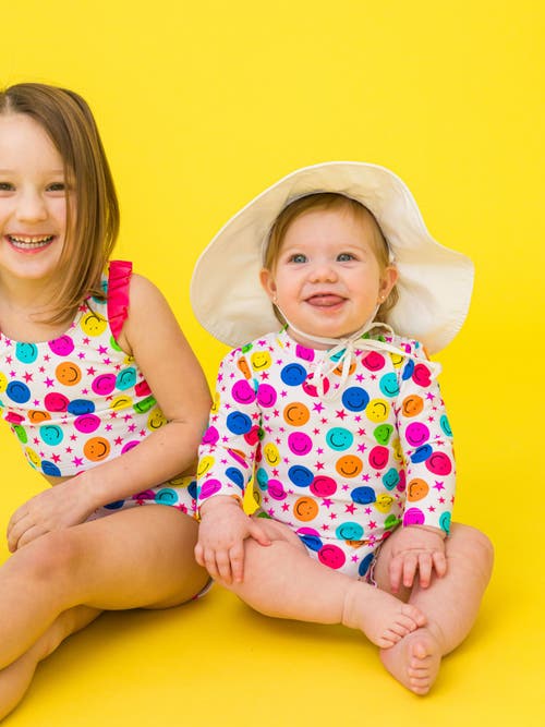 Rufflebutts Baby Girls Long Sleeve Upf50+ One Piece Rash Guard