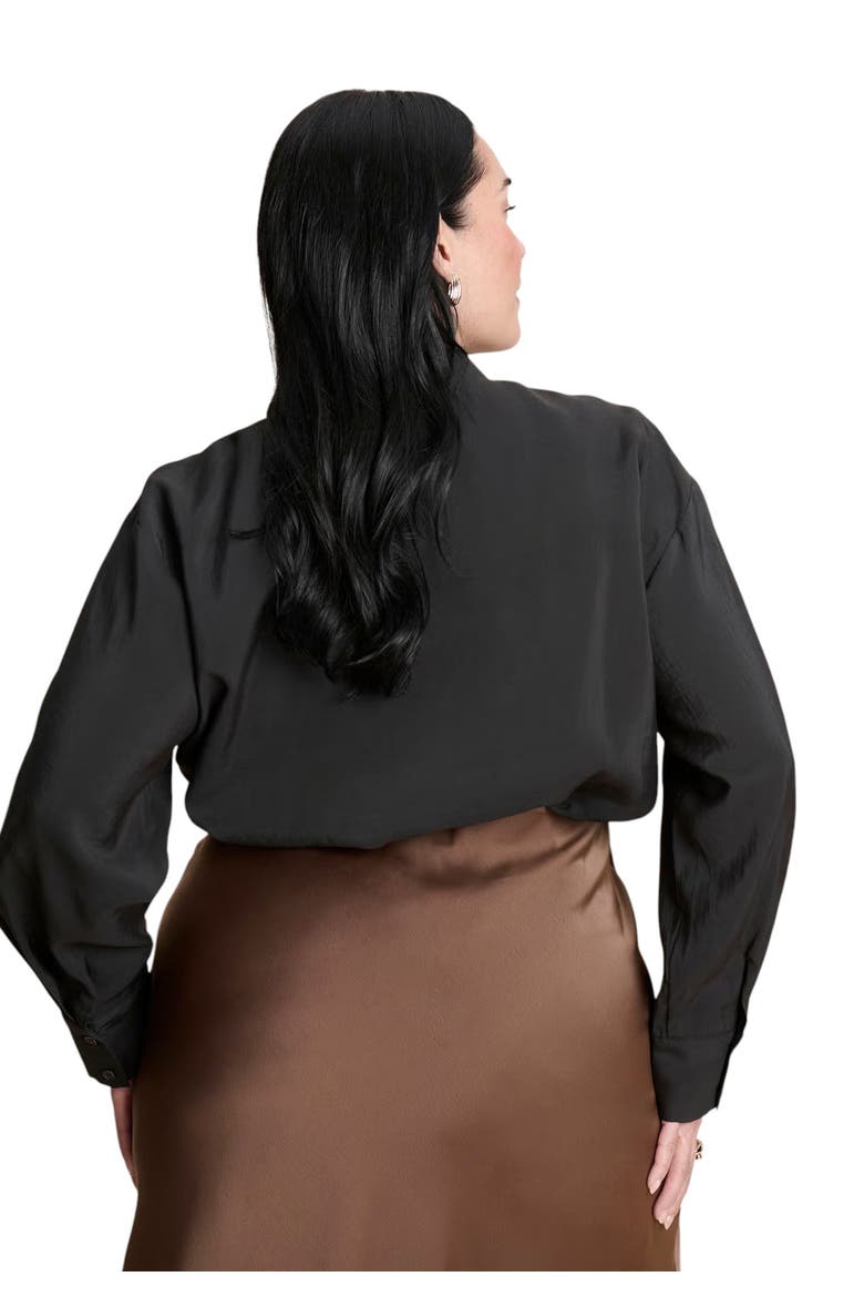Neck Pleat Blouse, Alternate, color, BLACK ONYX