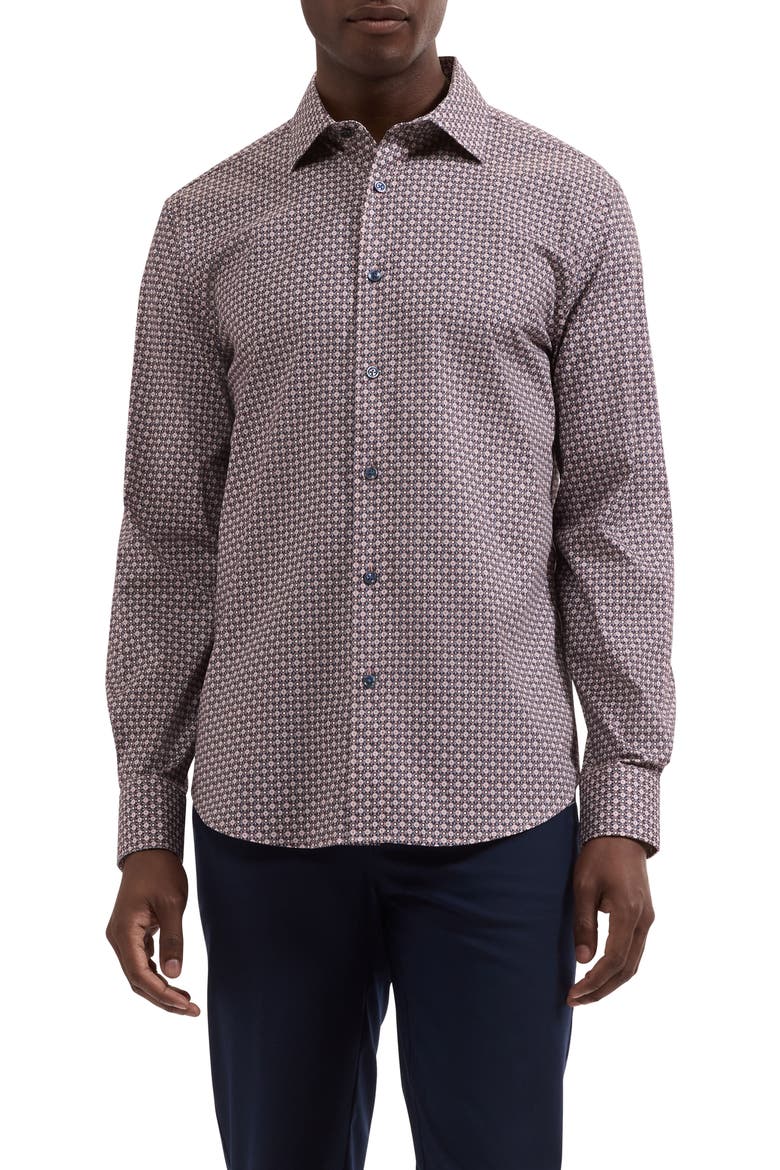Axel Shaped Long Sleeve Shirt, Main, color, DUSTY PINK