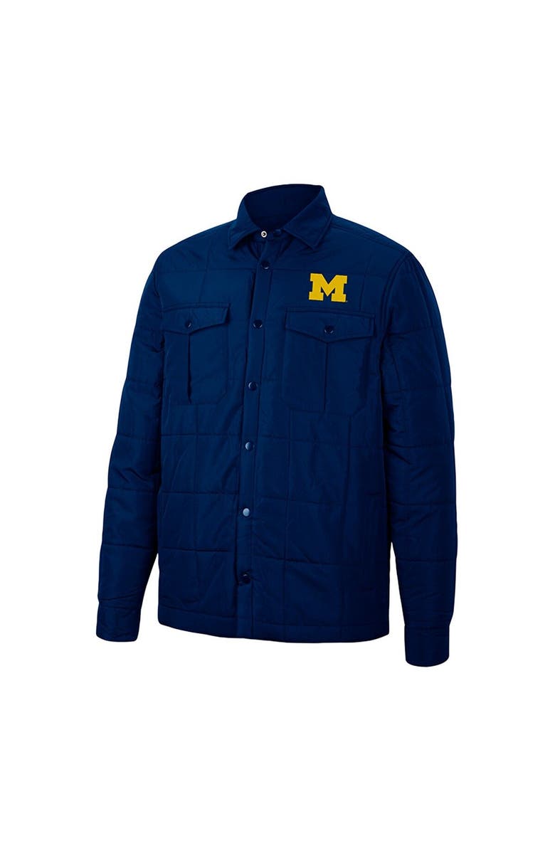 COLOSSEUM Men's Colosseum Navy Michigan Wolverines Detonate Quilted Full-Snap Jacket, Alternate, color, 
