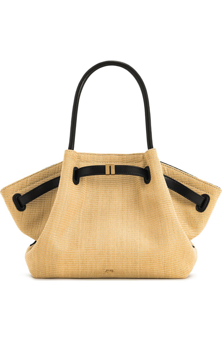 JW PEI Medium Hana Faux Straw Tote, Main, color, Brown Straw