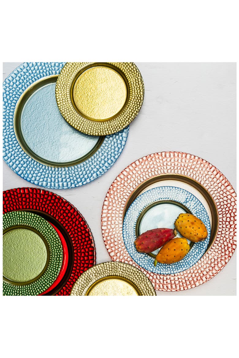 Pelli Glass Blue Salad Plate, Alternate, color, BLUE