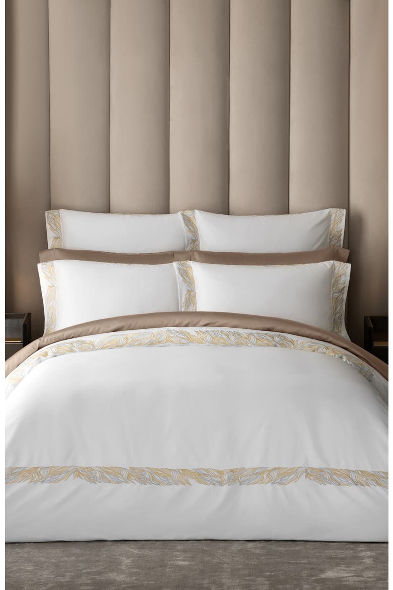 Vellar embroidery duvet cover, Alternate, color, White