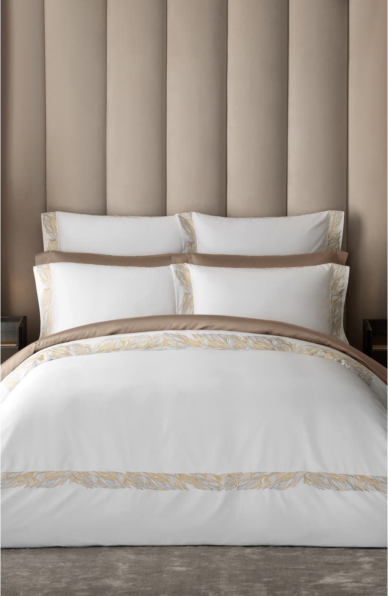 Togas Vellar embroidery duvet cover, Alternate, color, White