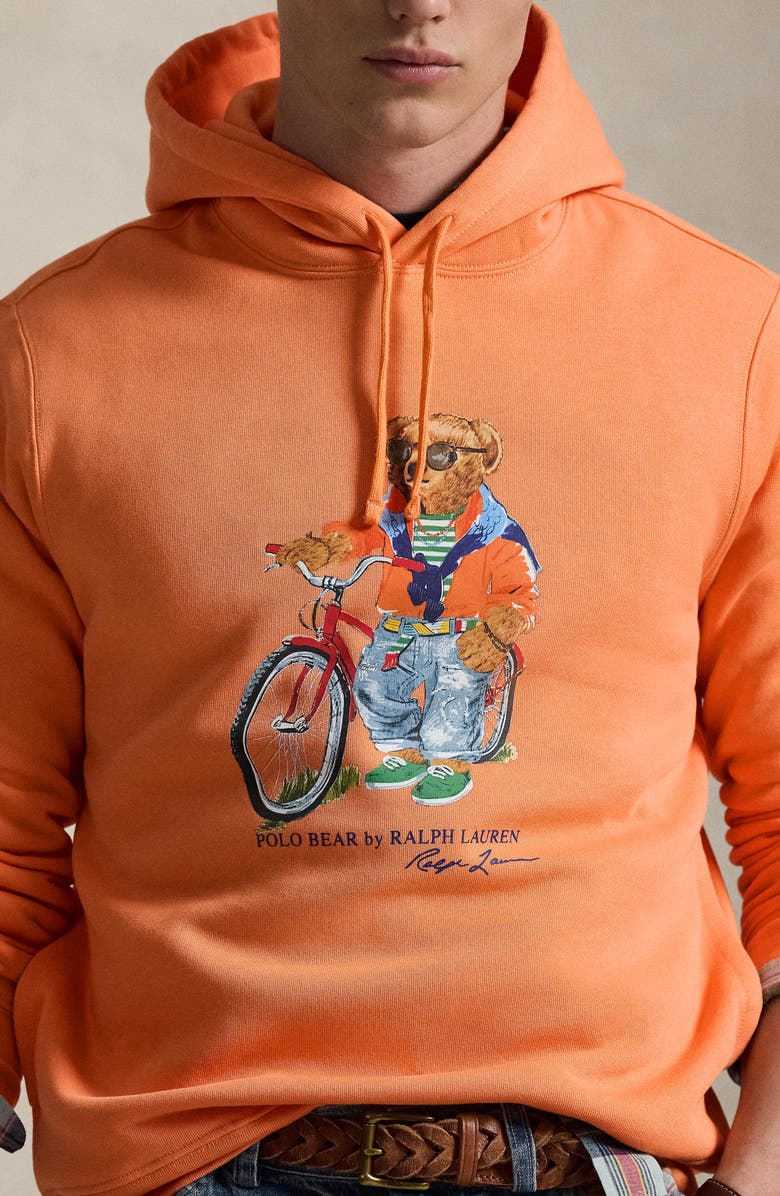 Polo Ralph Lauren Polo Bear Fleece Graphic Hoodie, Alternate, color, Poppy-Summer Bear