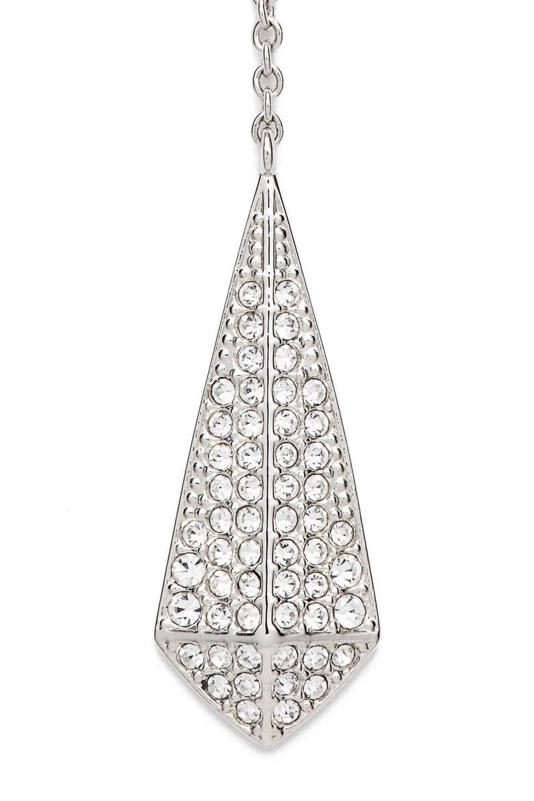 Pavé Y-Necklace, Alternate, color, SILVER