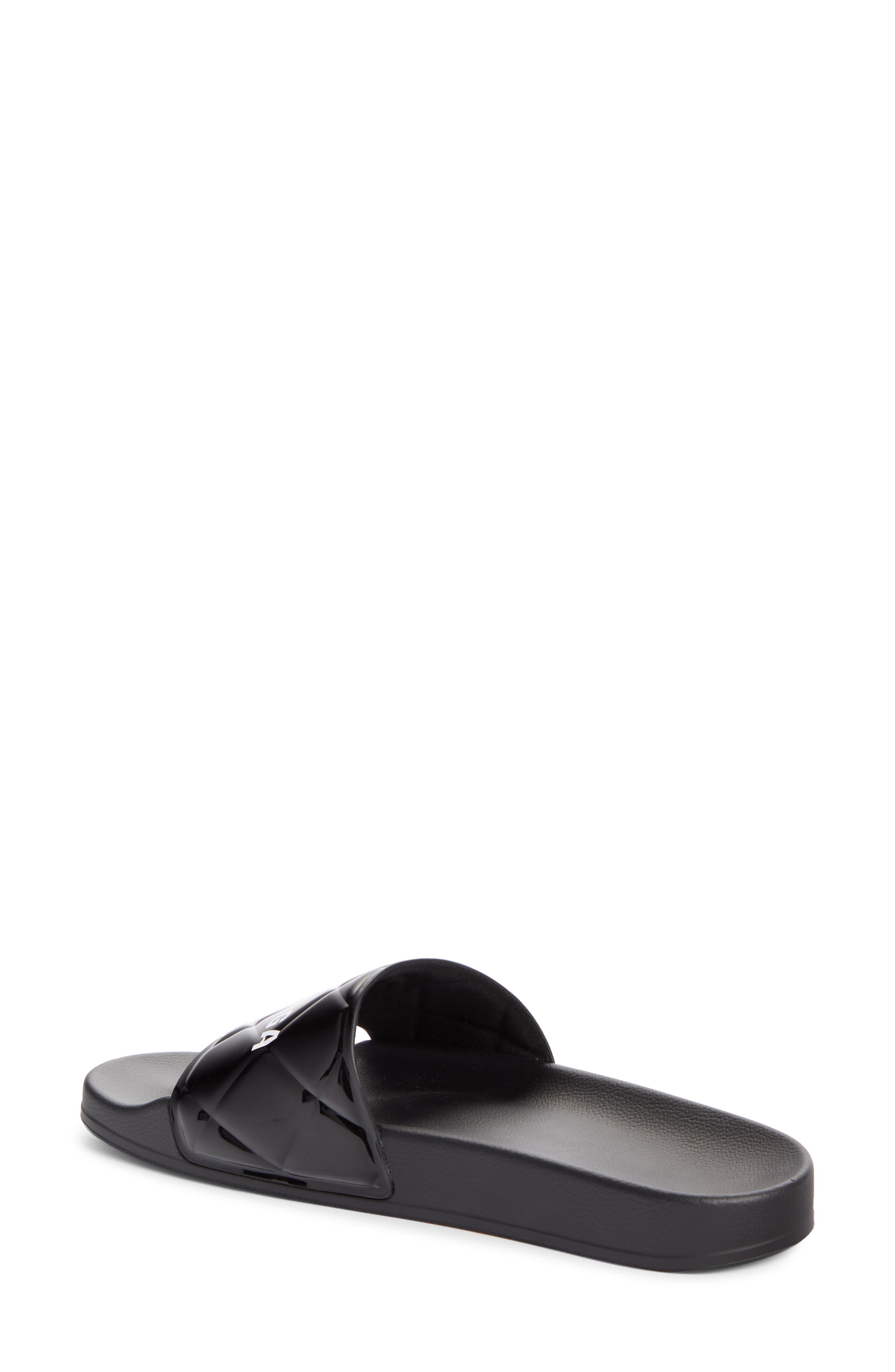 Balenciaga Patent Leather Slide Sandal, Alternate, color, 