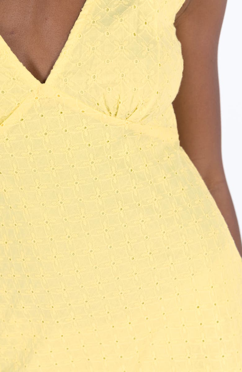 Princess Polly Nellie Eyelet Sleeveless Minidress, Alternate, color, 