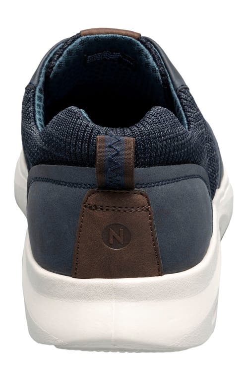 Nunn Bush Men's Ponte Knit Moc Toe Sneaker In Navy Multi