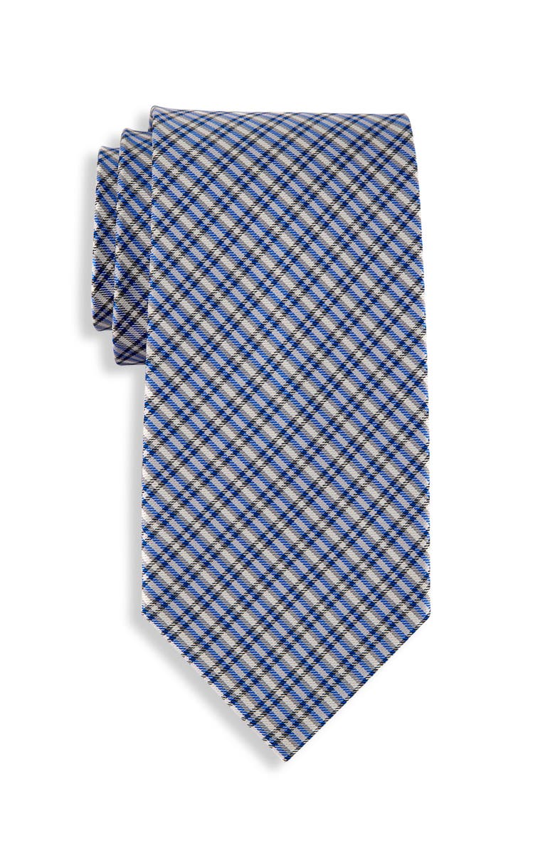 Synrgy by DXL Big & Tall Double Grid Tie, Main, color, Blue