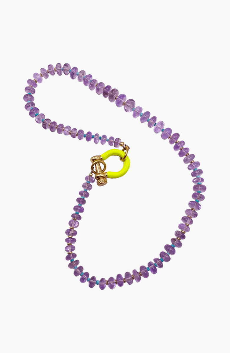 SHOP SPICY DAN Benny Gender Inclusive Amethyst Necklace, Alternate, color, Purple