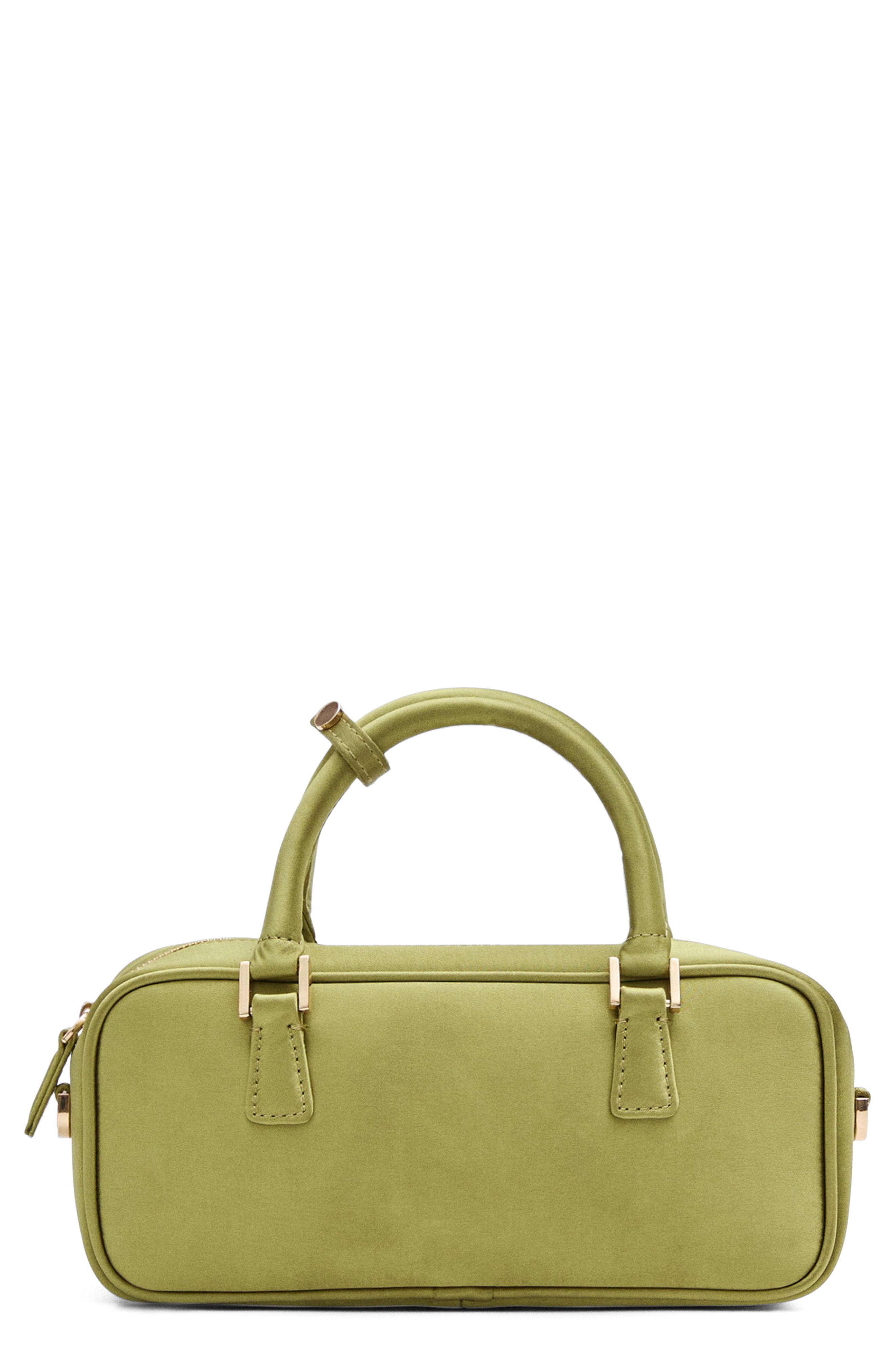 MANGO Mini Satin Top Handle Bag, Main, color, 