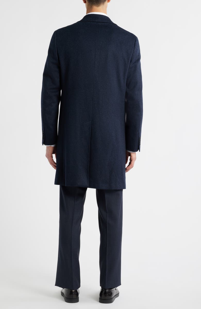 Canali Kei Trim Fit Cashmere Coat, Alternate, color, Navy