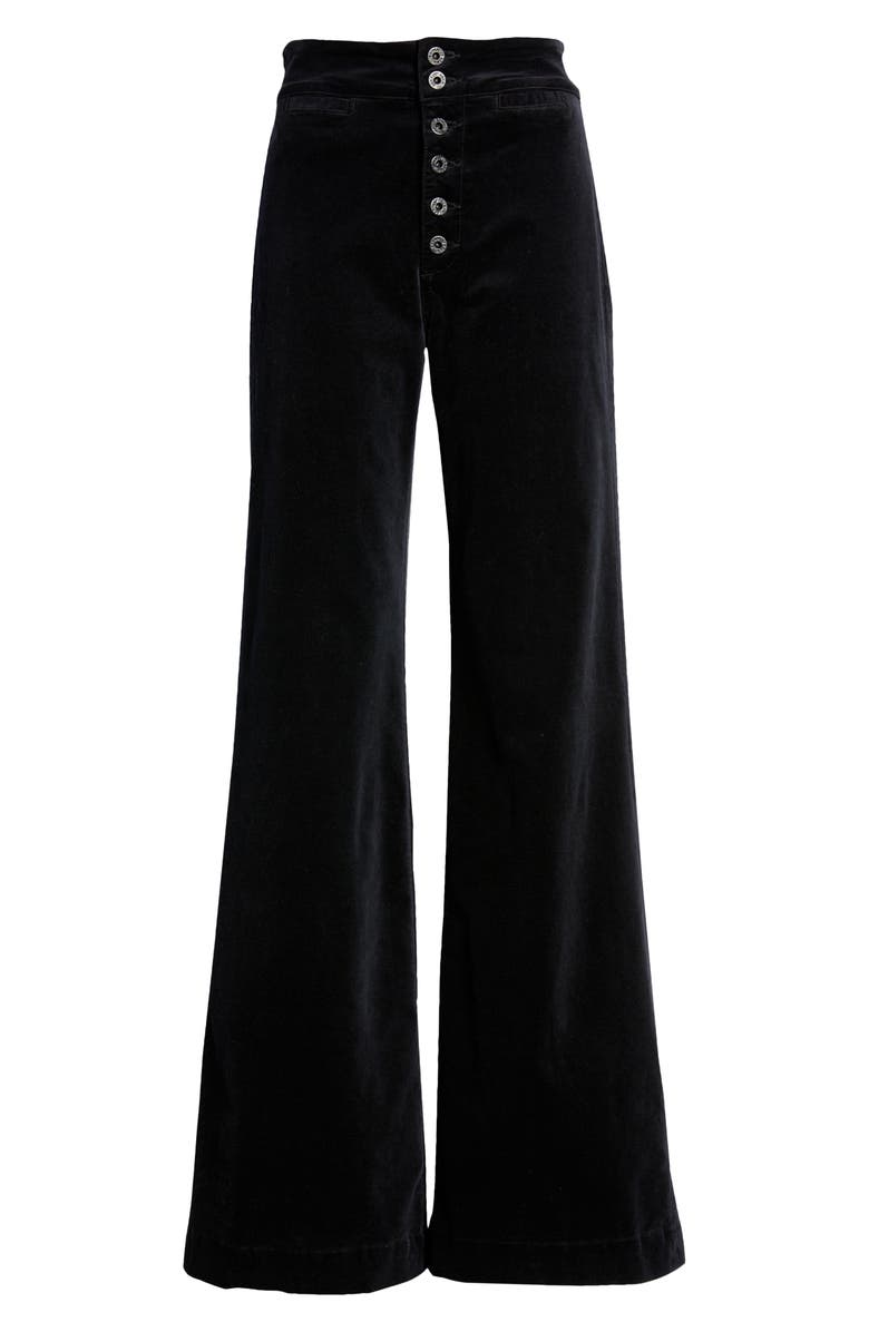 ASKK NY Brighton High Waist Button Fly Velveteen Wide Leg Jeans, Alternate, color, 