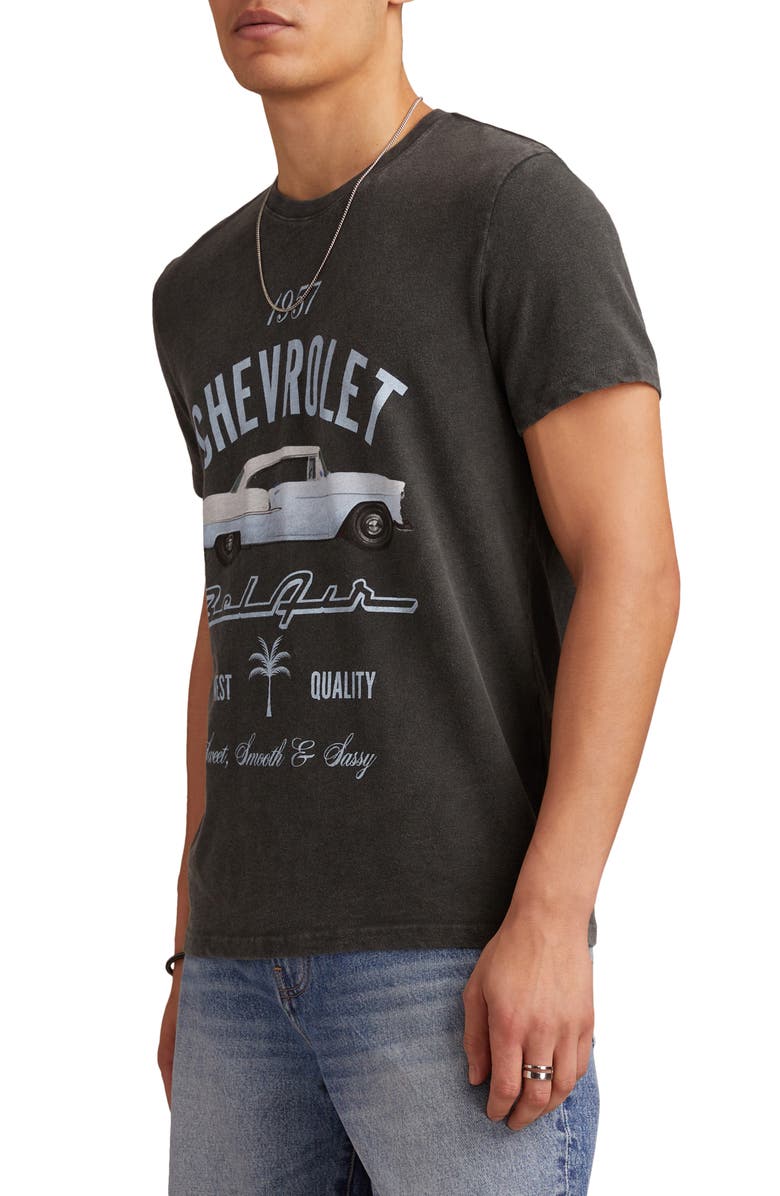 Lucky Brand Chevy Bel Air Cotton Graphic T-Shirt, Alternate, color, Raven
