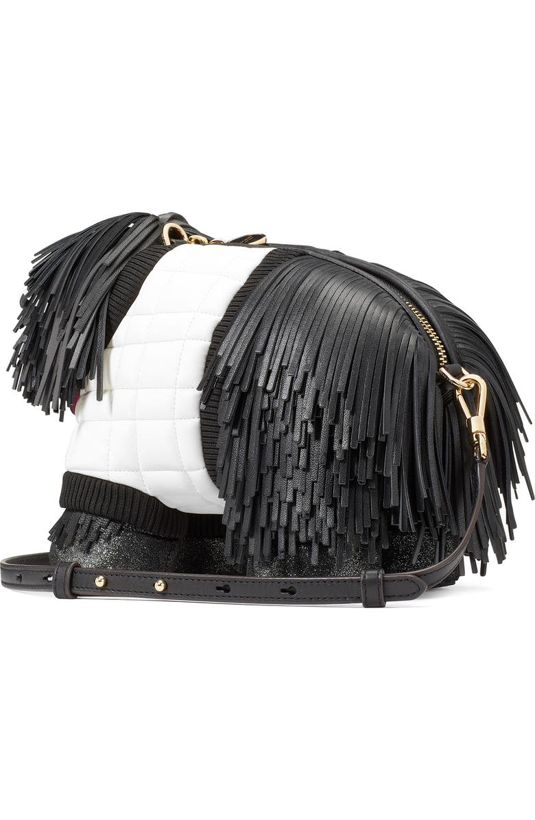 Kate Spade New York shaggy dog fringe crossbody bag, Alternate, color,