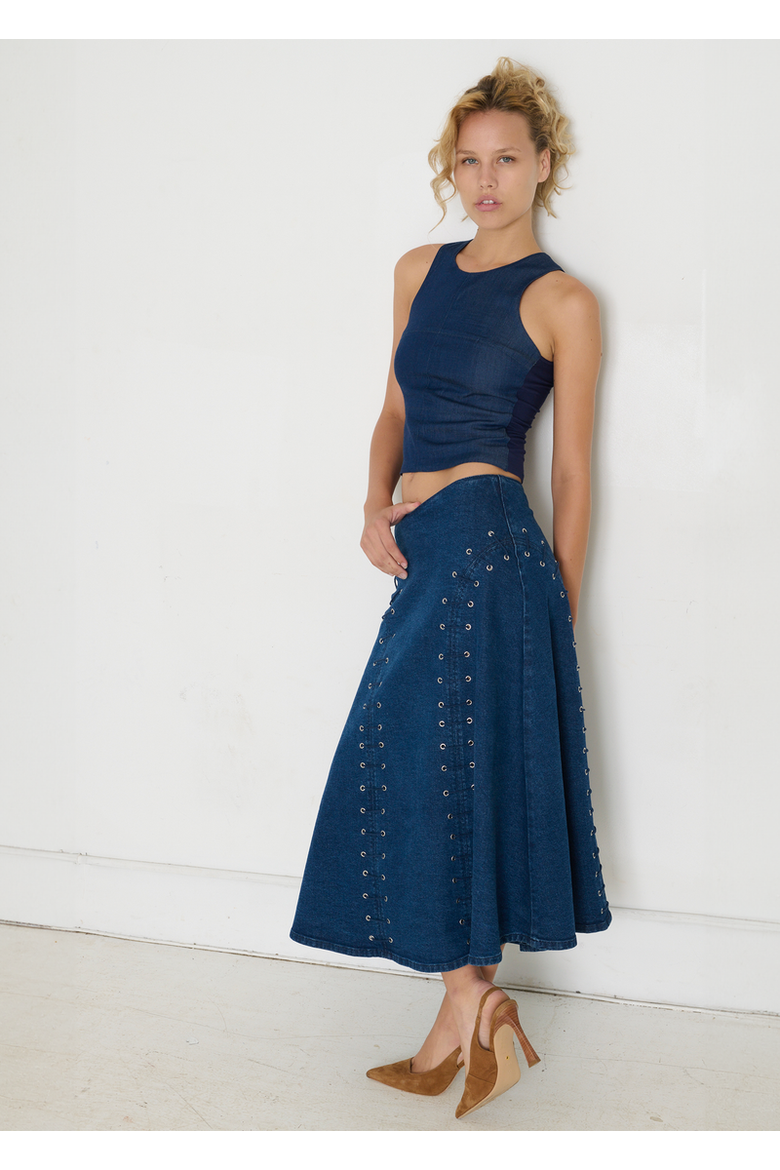 Jan Skirt, Alternate, color, Beekman St.
