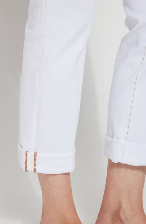 Lyssé Cropped Boyfriend Denim With Pockets In White