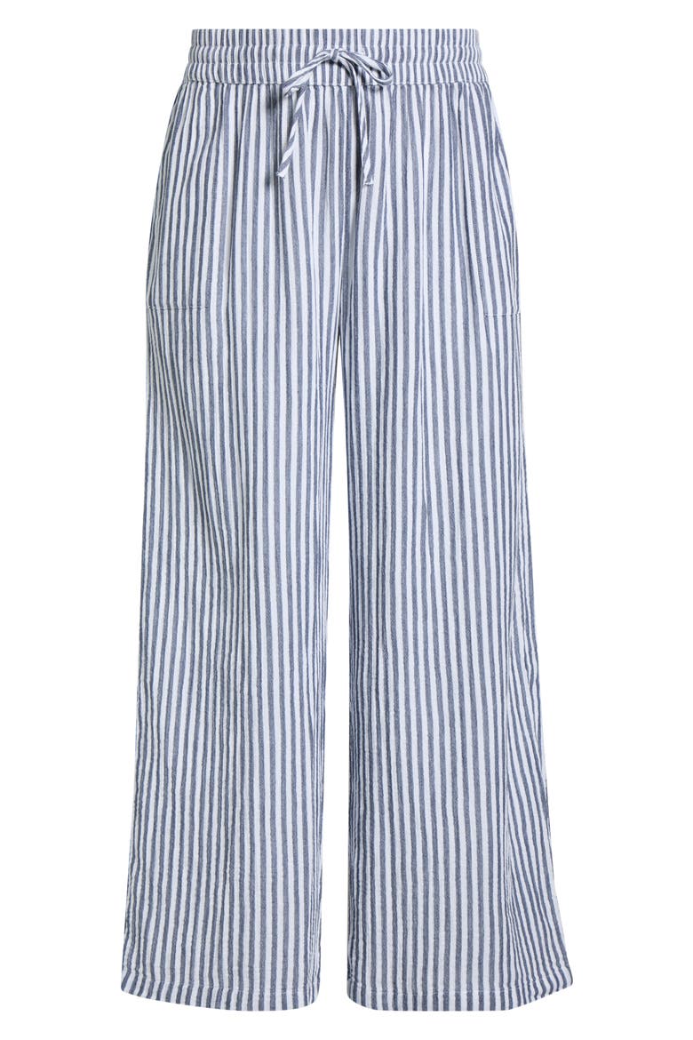 Stripe Pull-On Wide Leg Pants, Alternate, color, NAVY- WHITE BRIANNE STRIPE
