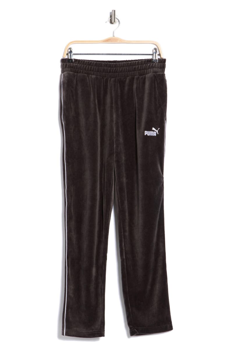 PUMA Essentials Elevated Velour Track Pants, Alternate, color, Puma Black