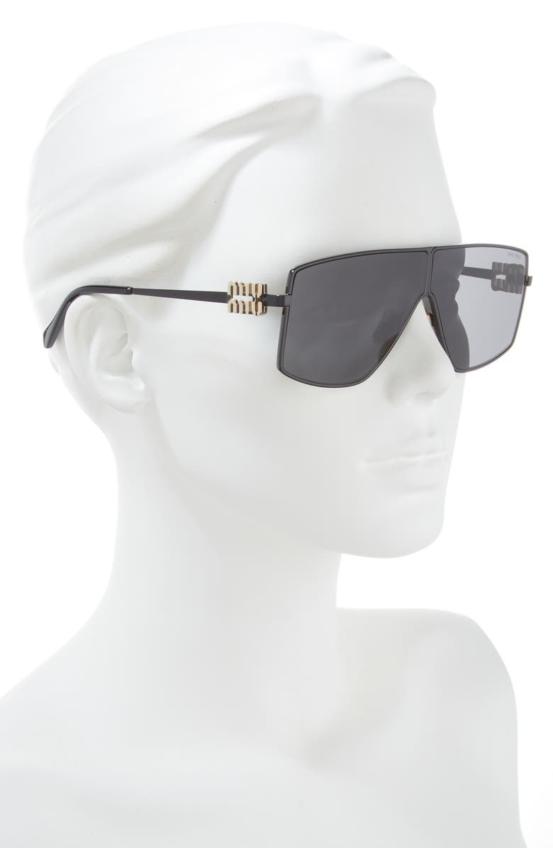 Miu Miu 69mm Oversize Shield Sunglasses, Alternate, color,