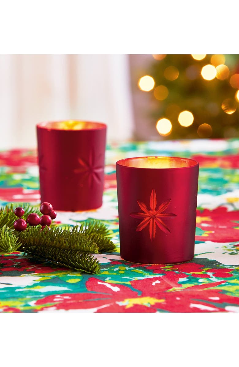 tag Cosmo Round Tealight Holder Red Glass Candle Holder Christmas, Main, color, Red