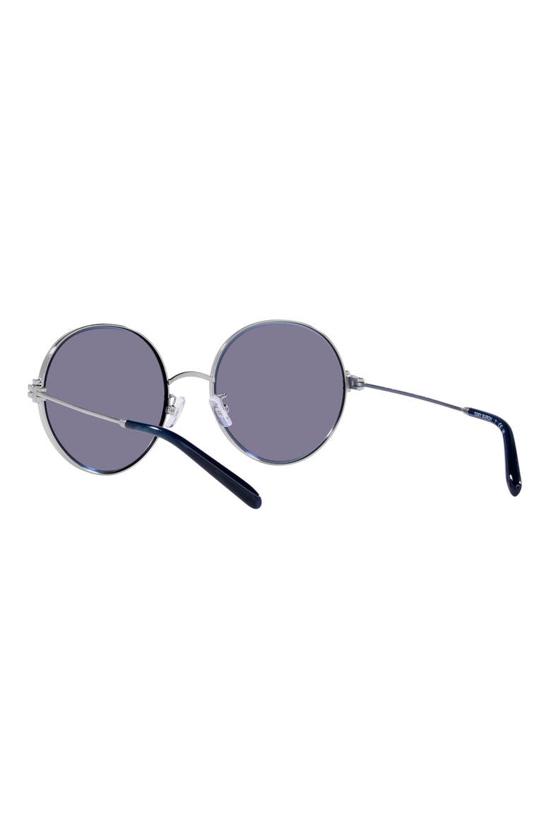 54mm Round Sunglasses, Alternate, color, SILVER