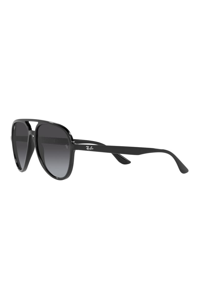 57mm Gradient Aviator Sunglasses, Alternate, color, BLACK / GREY GRADIENT